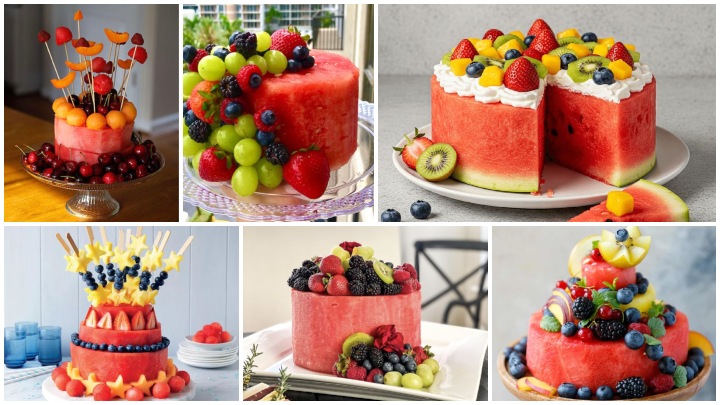 کیک هندوانهای برای شب یلدا کیک هندوانهای برای شب یلدا