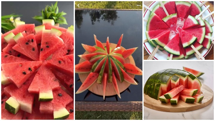 هندوانه بادبزنی؛ سریع، شکیل، مناسب میزهای شلوغ هندوانه بادبزنی؛ سریع، شکیل، مناسب میزهای شلوغ