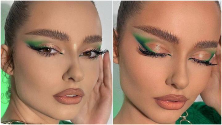 میکاپ یلدایی ۱۴۰۴ با تمرکز بر چشم‌های گیرا و لب‌های برجسته