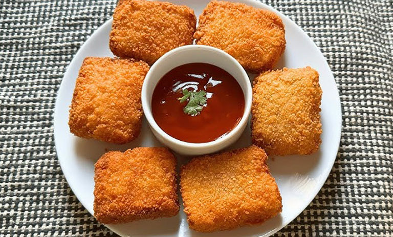 اسنک گوشت چرخ کرده با خمیر یوفکا؛ خوشمزه و سریع برای زنگ تفریح