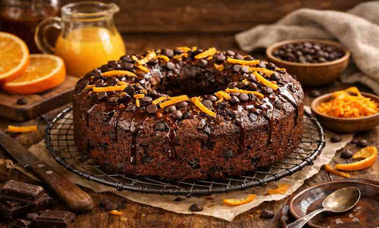 طرز تهیه کیک پرتقالی شکلاتی؛ کیک خوشمزه فصل سرما