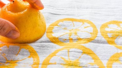 چاپ طرح روی دستمال آشپزخانه با مرکبات؛ آموزش ساده و جذاب