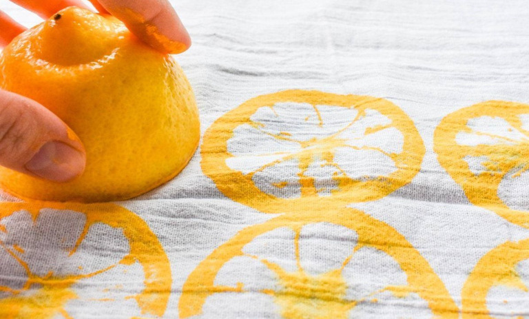 چاپ طرح روی دستمال آشپزخانه با مرکبات؛ آموزش ساده و جذاب