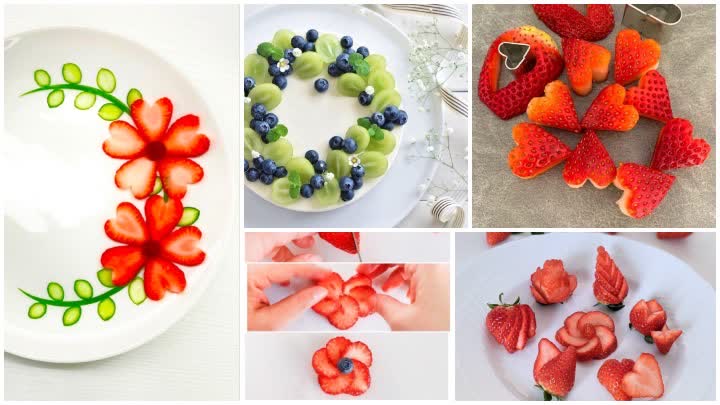 استفاده از توت‌های تازه برای ایجاد رنگ در یک بشقاب اشتهاآور