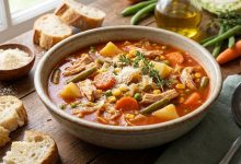 طرز تهیه سوپ سبزیجات؛ با مرغ و رژیمی