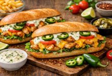 طرز تهیه ساندویچ مرغ هالوپینو خانگی+ نکات و فوت‌و‌فن ها