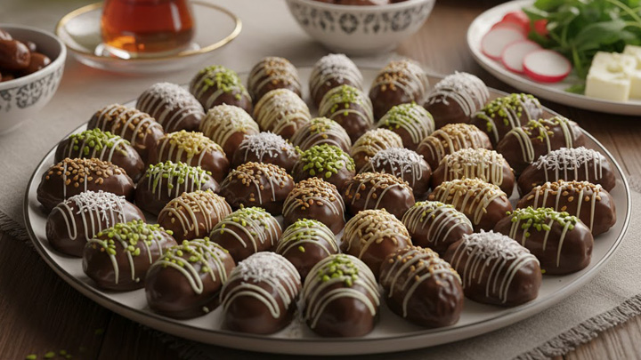 نکات و فوتوفن های طرز تهیه خرمای شکلاتی نکات و فوتوفن های طرز تهیه خرمای شکلاتی