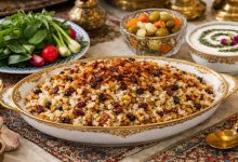 طرز تهیه پتله پلو همدانی؛ خوشمزه و مقوی با کشمش و گردو