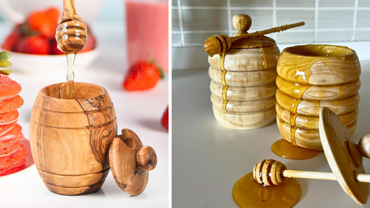 ظروف چوبی برای نگهداری عسل