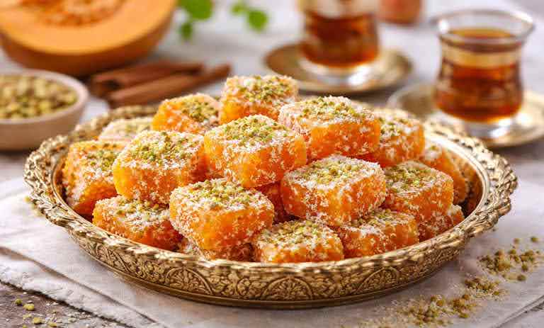 طرز تهیه لوکوم کدو حلوایی؛ دسر خوشمزه