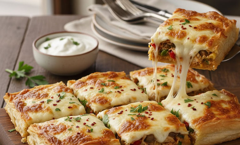 طرز تهیه پاریزلا ترکیهای؛ در فر با خمیر یوفکا