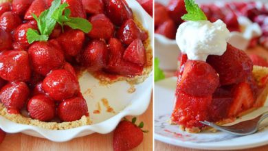 طرز تهیه پای توت فرنگی بدون فر