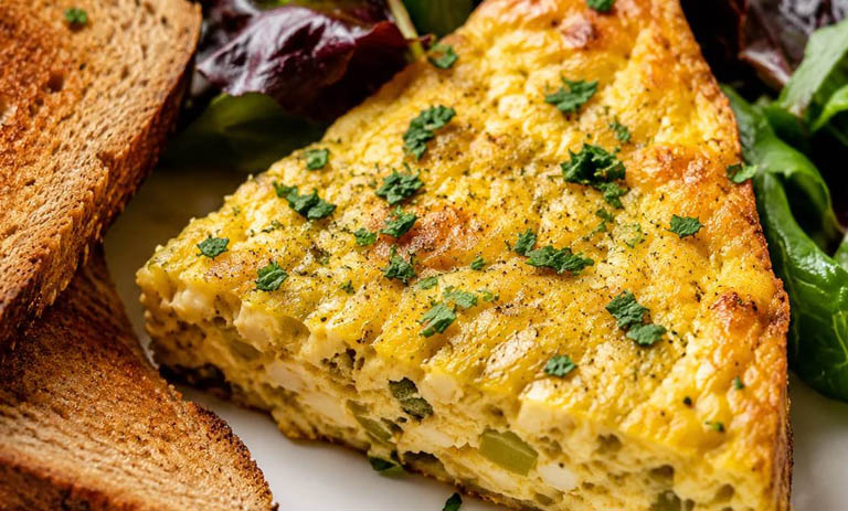 طرز تهیه کوکوی مرغ و تره فرنگی؛ مناسب شام سبک