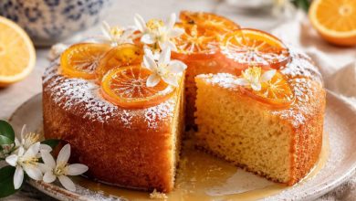 طرز تهیه کیک بهار نارنج پرتقالی برای عصرانه