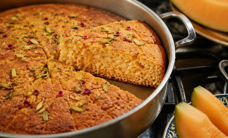 طرز تهیه کیک طالبی بدون فر؛ در قابلمه