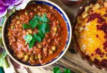 طرز تهیه قیمه نخود فرنگی+ نکات جا افتان آن