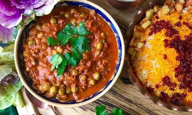 طرز تهیه قیمه نخود فرنگی+ نکات جا افتان آن