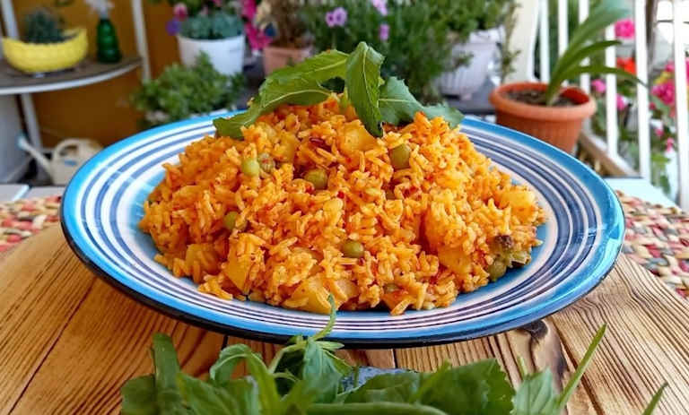 طرز تهیه کته گوجه با نخود فرنگی+ نکات و فوت‌‎وفن ها