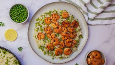 طرز تهیه میگو پلو با نخودفرنگی؛ خوشمزه و آسان