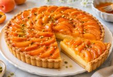 طرز تهیه تارت زردآلو به سبک قنادی؛ خوش‌رنگ و مجلسی