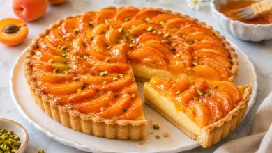 طرز تهیه تارت زردآلو به سبک قنادی؛ خوش‌رنگ و مجلسی