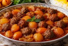 طرز تهیه خوراک زردآلو و گوشت قلقلی؛ غذای خوشمزه و متفاوت