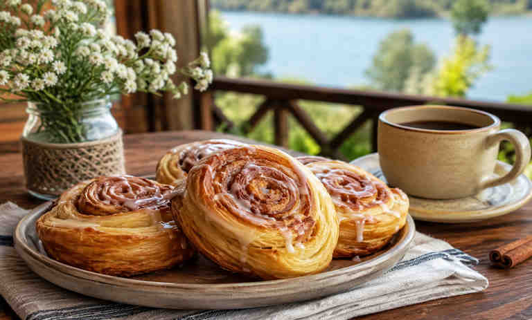 طرز تهیه رول دارچینی با خمیر هزارلا؛ مرحله به مرحله