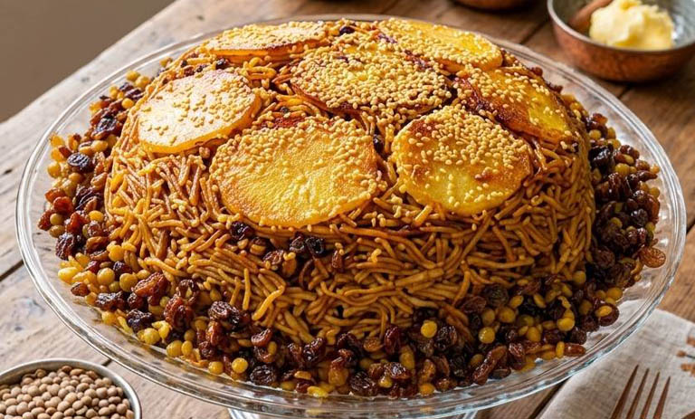 طرز تهیه اریشته داغلاما (ماکارونی آذربایجانی)؛ به روش سنتی