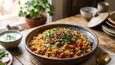 طرز تهیه بلغور پلو ساده با گوجه فرنگی؛ مقوی و ساده