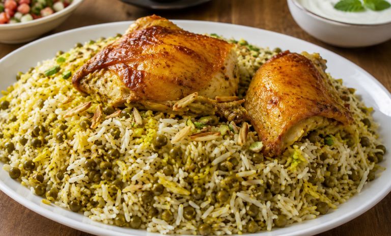 طرز تهیه ماش پلو با مرغ+ نکات و فوتوفن ها