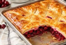 طرز تهیه شیرینی با خمیر هزارلایه و گیلاس به سبک قنادی