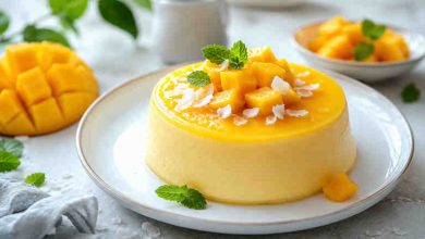 طرز تهیه پاناکوتای انبه؛ دسر تابستانی شیک و خوش‌رنگ