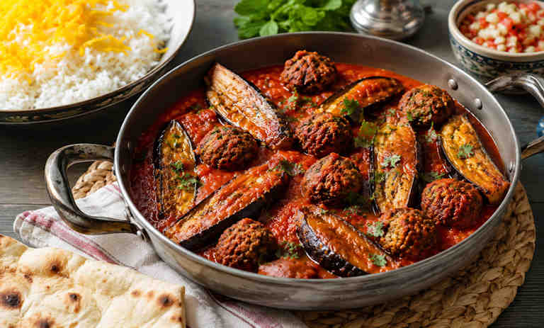 طرز تهیه مشته بادمجان شیرازی؛ غذای سنتی و خوشمزه