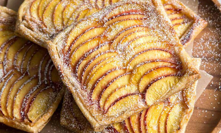 طرز تهیه تارت شلیل با خمیر هزارلا؛ ساده و سریع