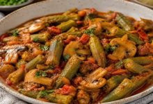 طرز تهیه خوراک بامیه و قارچ؛ سالم و خوشمزه