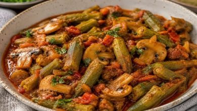 طرز تهیه خوراک بامیه و قارچ؛ سالم و خوشمزه