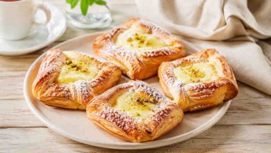 طرز تهیه شیرینی دانمارکی با خمیر هزارلا در کمتر از 30 دقیقه