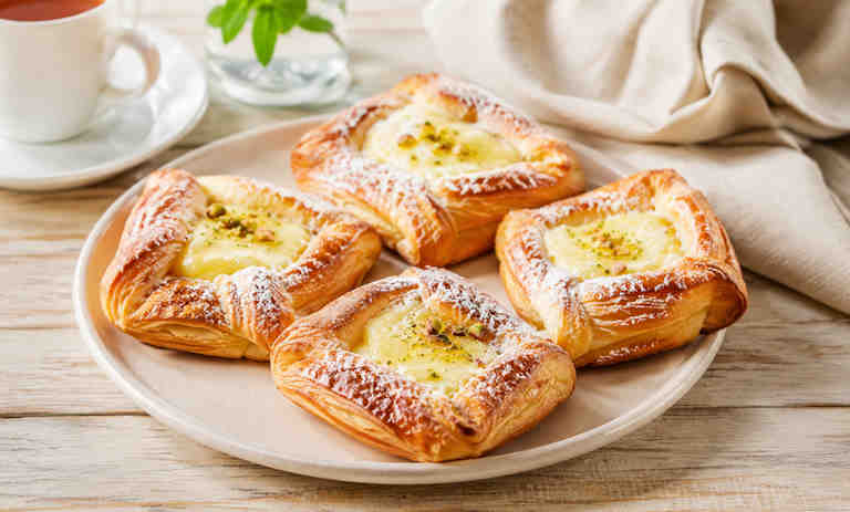 طرز تهیه شیرینی دانمارکی با خمیر هزارلا در کمتر از 30 دقیقه