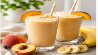 طرز تهیه اسموتی شلیل و موز؛ خوشمزه و آسان
