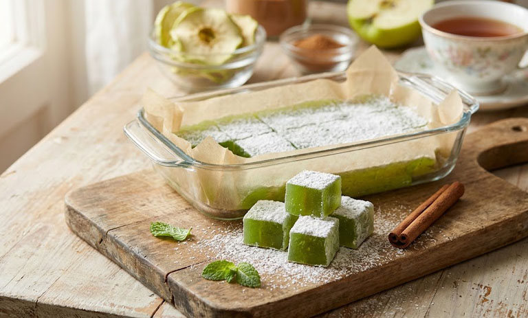 طرز تهیه لوکوم سیب و دارچین؛ شیرینی خوش‌عطر با طعمی متفاوت