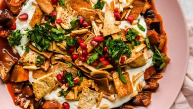 طرز تهیه فته بادمجان با سیب‌زمینی؛ سالاد محبوب عربی