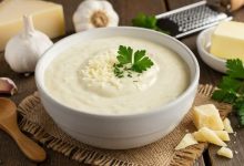 طرز تهیه سس پروتئینی پارمزان و سیر برشته+ موارد مصرف