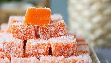 طرز تهیه لوکوم هلو؛ نرم و میوه‌ای به سبک ترکی