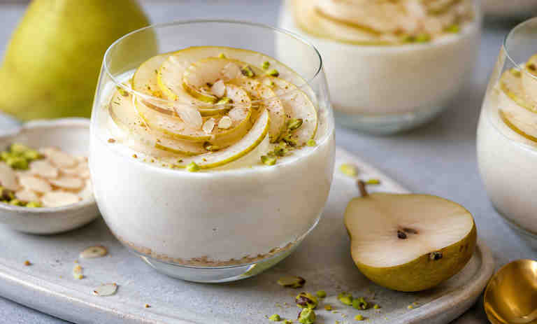 طرز تهیه موس گلابی+ فوت‌وفن بافت نرم و ابریشمی دسر