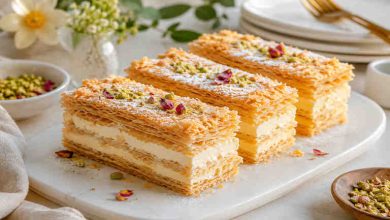 طرز تهیه شیرینی ناپلئونی با خمیر هزارلا؛ به روش قنادی