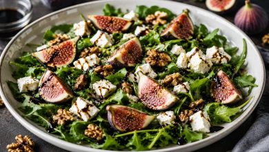 طرز تهیه سالاد انجیر و پنیر به ۳ روش؛ ساده، مجلسی و خوشمزه