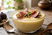 طرز تهیه محلبی انجیر؛ دسر خوشمزه با طعم انجیر تازه