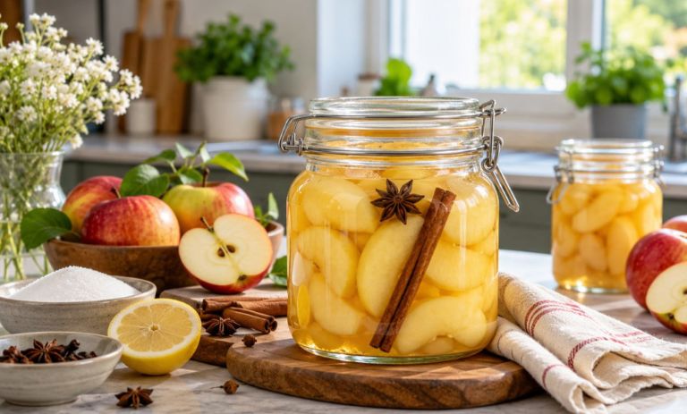 طرز تهیه کمپوت سیب؛ فوت‌وفن شفاف و خوشمزه شدن