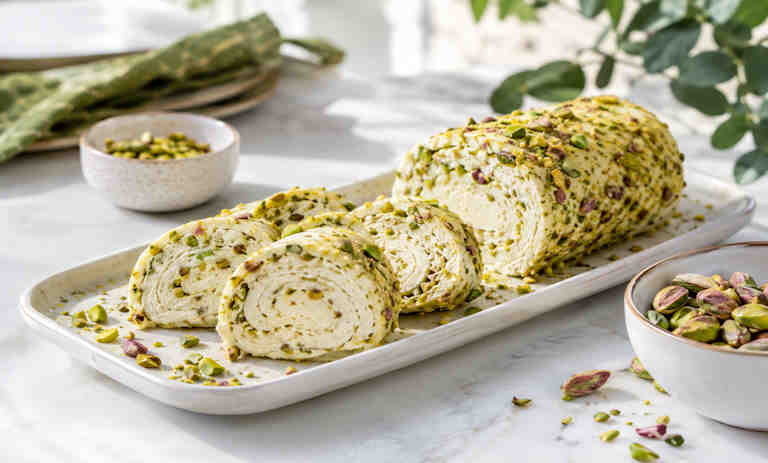 طرز تهیه بستنی رولی عربی با پسته