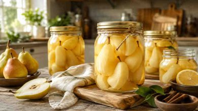 طرز تهیه کمپوت گلابی خانگی؛ به روش کارخانه‌ای با ماندگاری بالا